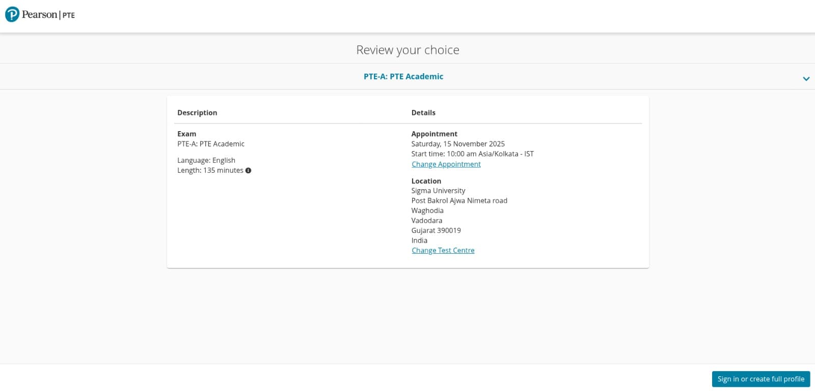 Review and Sign In or Create Account